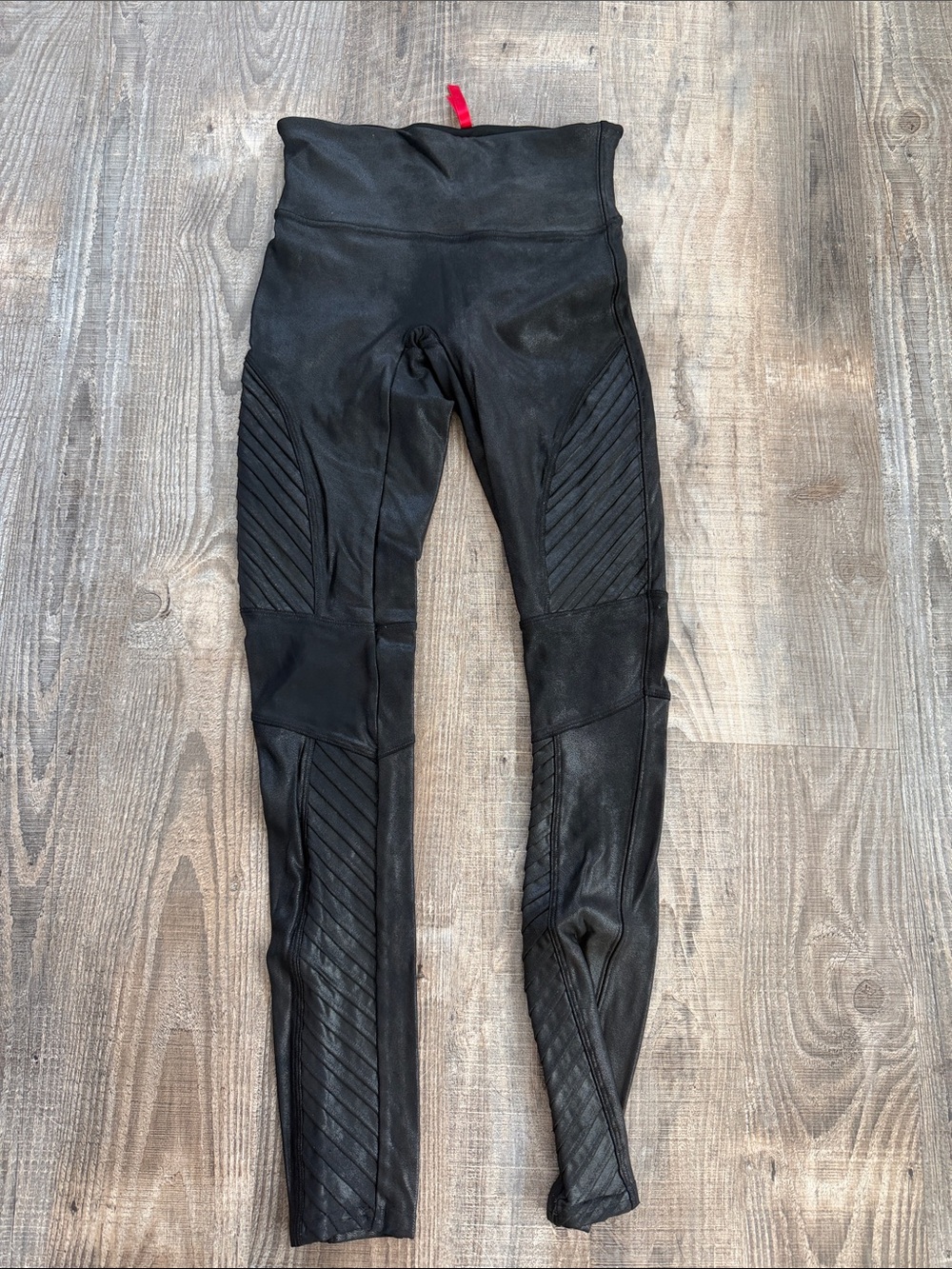 High-Waisted Black Women’s Moto-Style Leggings